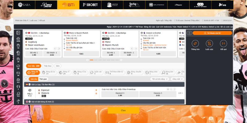 BTI Sports 2 Chia sẻ các bộ môn cá cược thể thao hot tại sảnh BTI