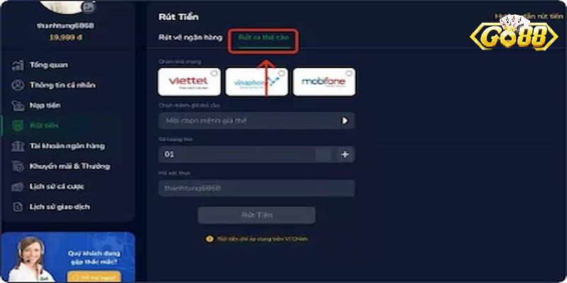Rút Tiền 3 Thẻ cào cũng là hình thức rút tiền tiện lợi